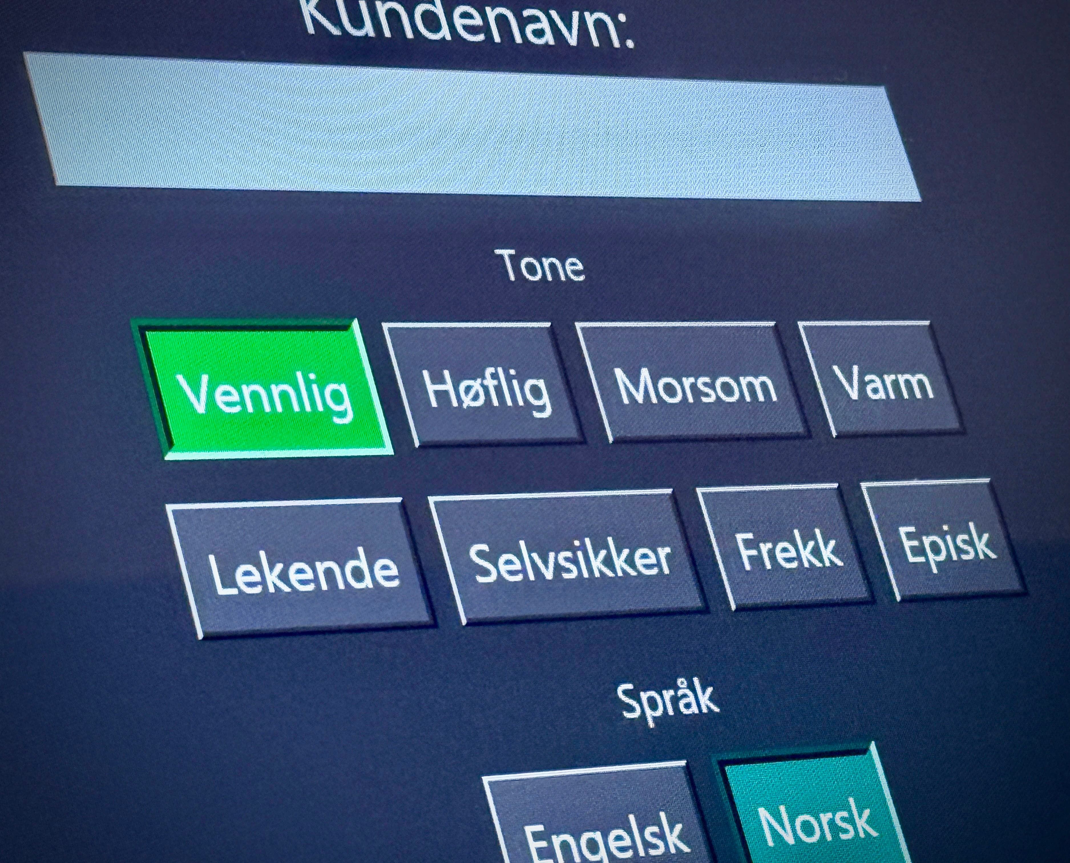 Tone settings that match your brand